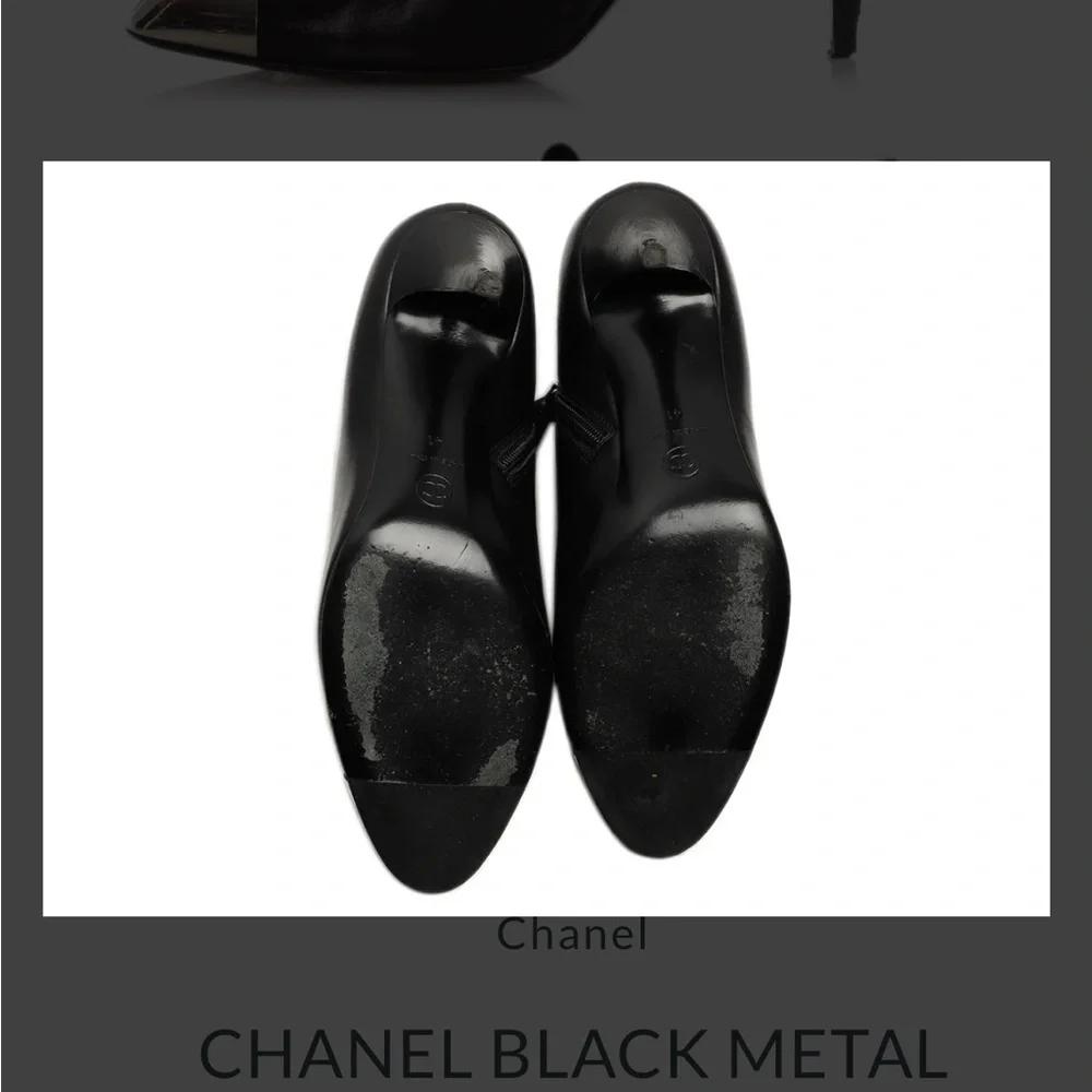 Chanel metal cap toes booties 41 - Picture 7 of 8